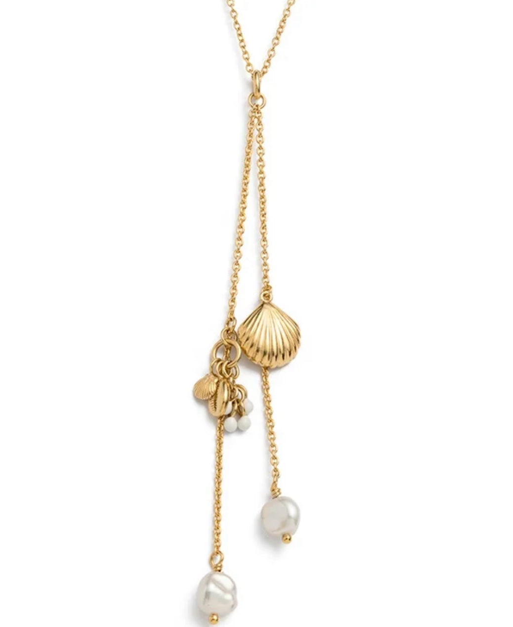 DAINTY LONG PEARL NECKLACE