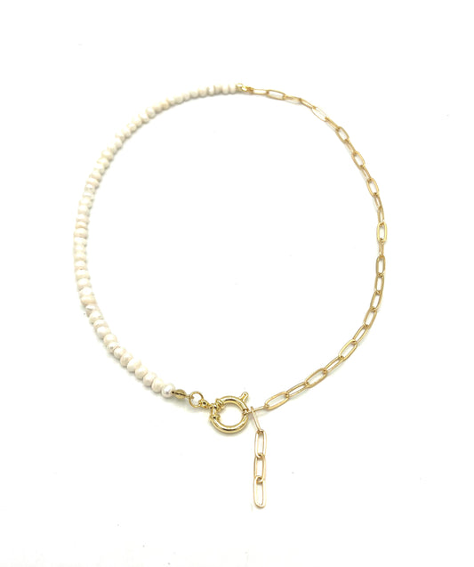 DAINTY CHAIN PEARL CHOKER