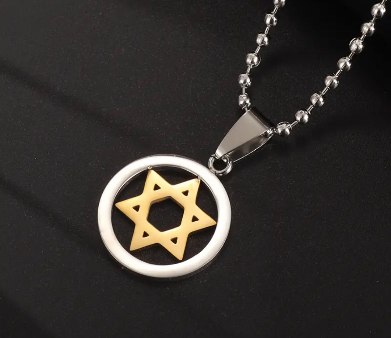 JEWISH STAR CIRCLE NECKLACE