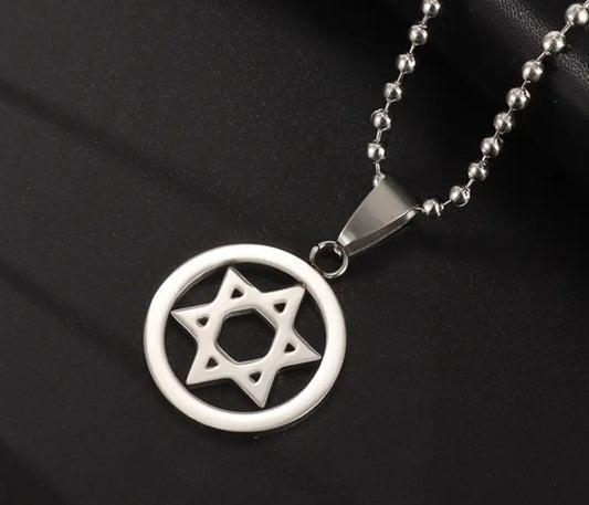 JEWISH STAR CIRCLE NECKLACE