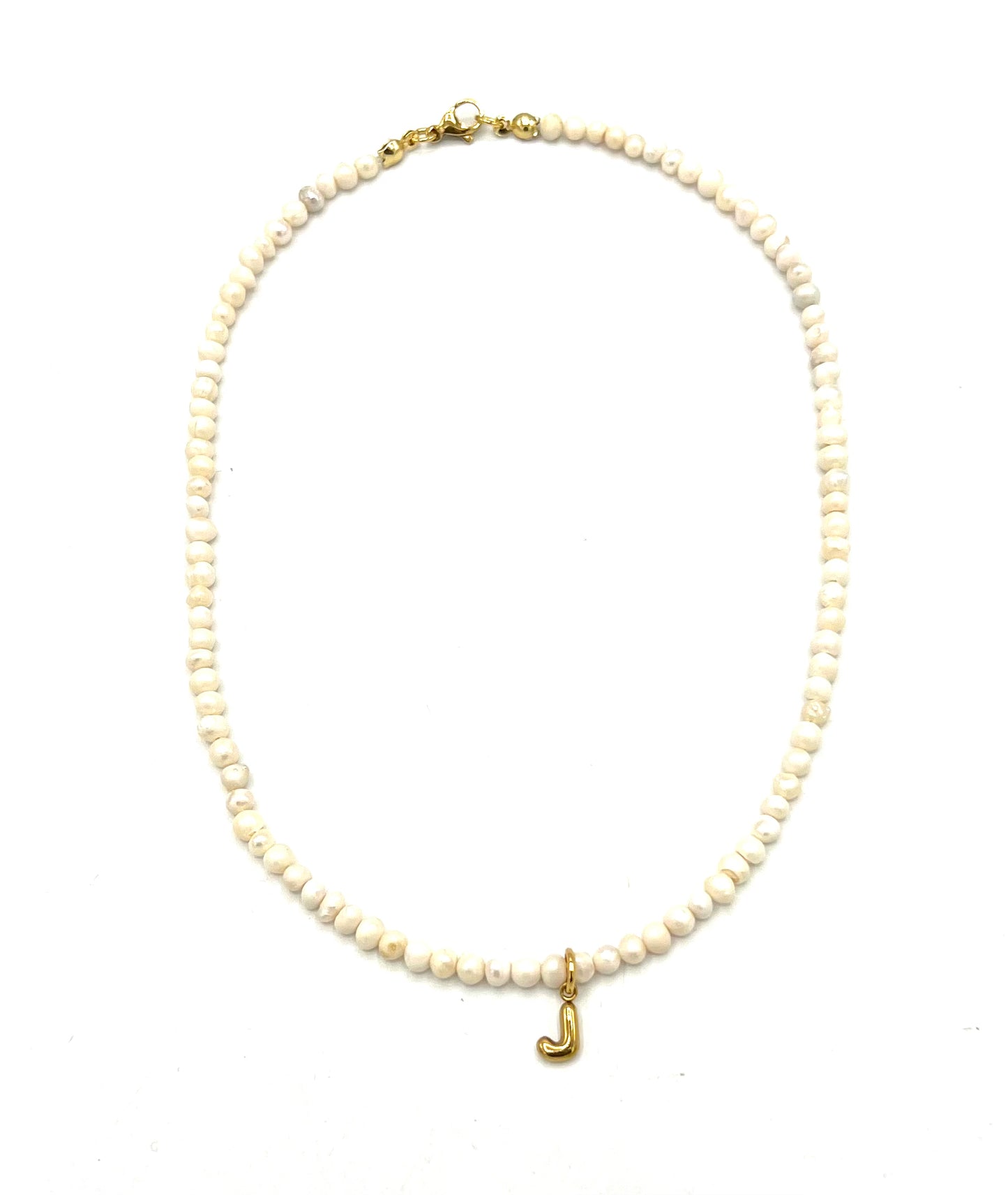 DAINTY PEARL LETTER NECKLACE