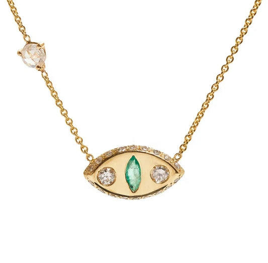 DAINTY CZ EYE NECKLACE