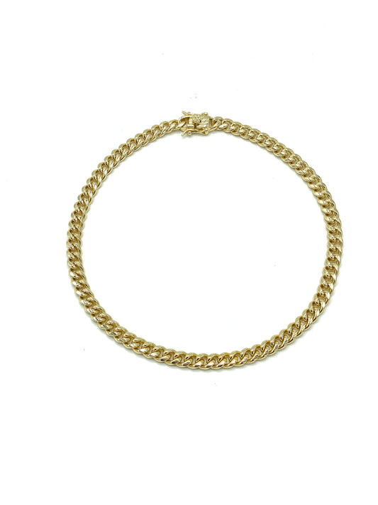 GOLD CURB THIN CHAIN-Lenozella