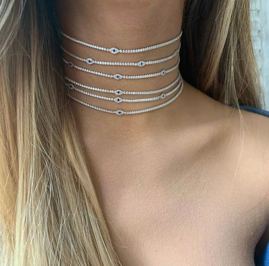 LUCKY EYE TENNIS CHOKER