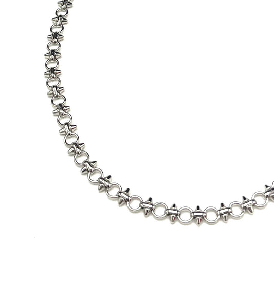 ROUND LINK SILVER NECKLACE