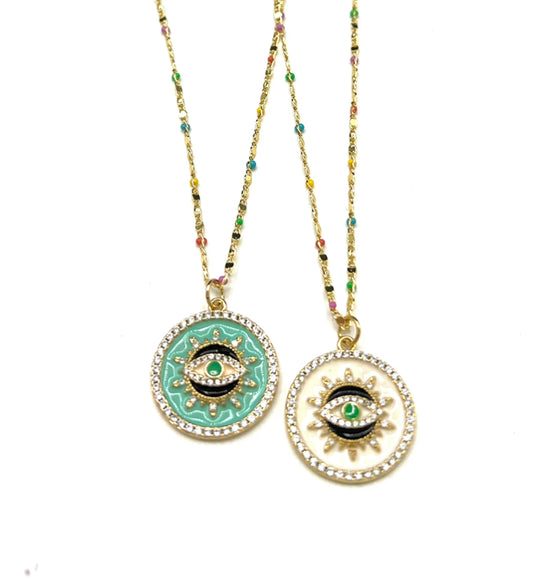 LUCKY EYE CHARM NECKLACE